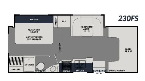 Coachmen Leprechaun 230FS floor plan