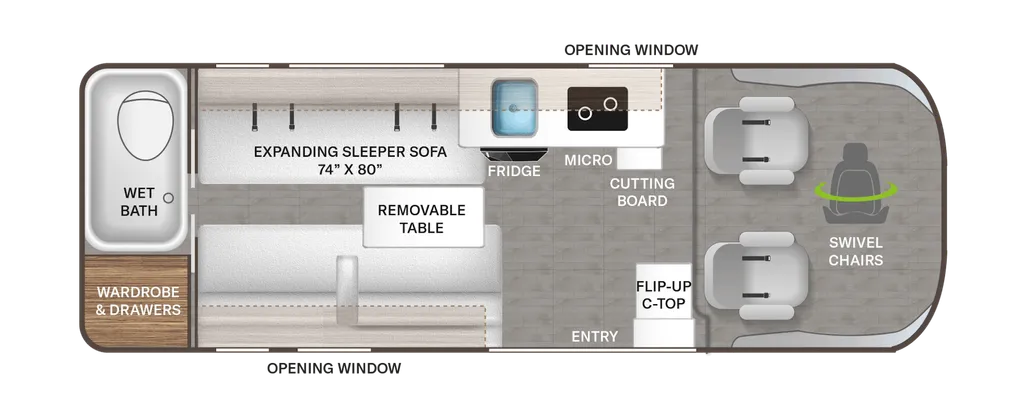2023 Thor Motor Coach Twist 2LB floor plan