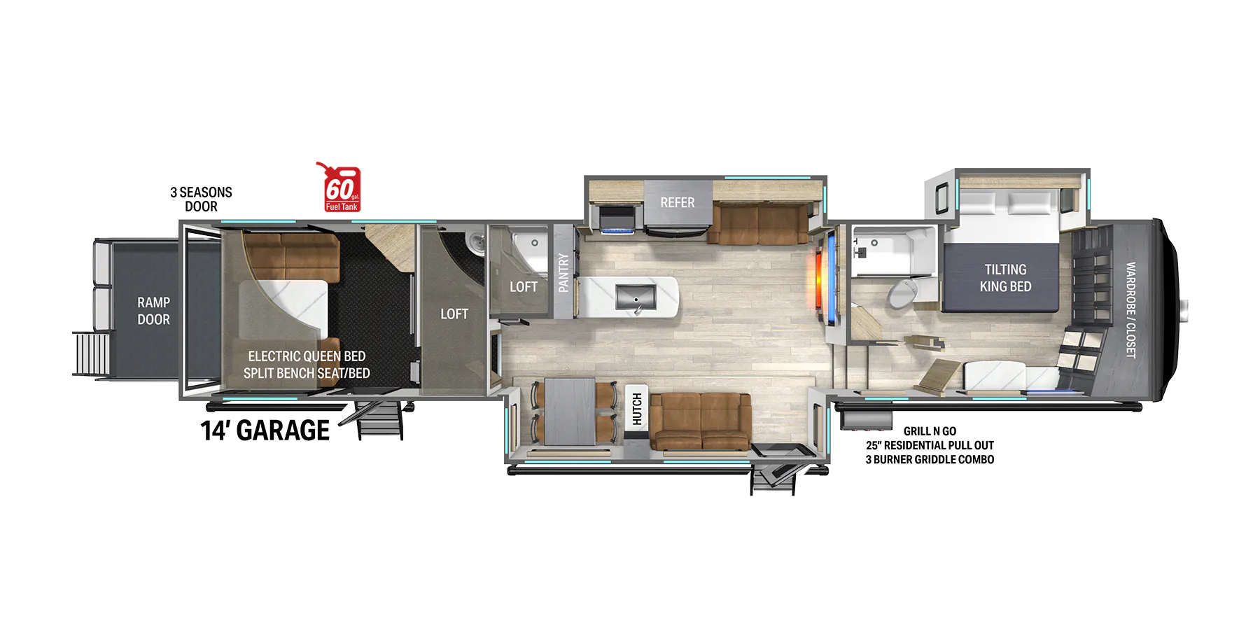 Heartland Cyclone 4014C floor plan