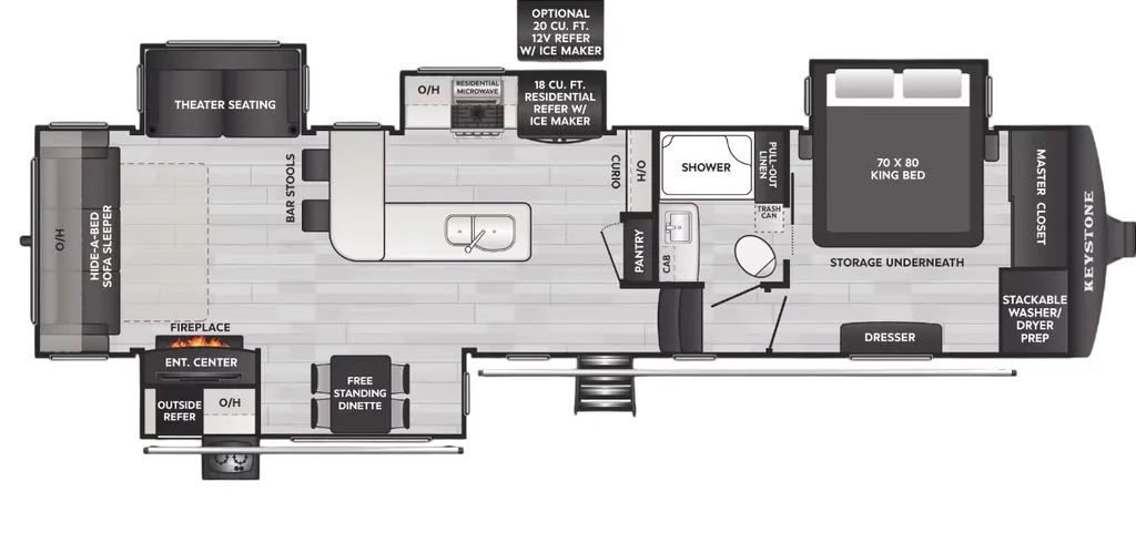 2025 Keystone Alpine Avalanche Edition 338GK floor plan