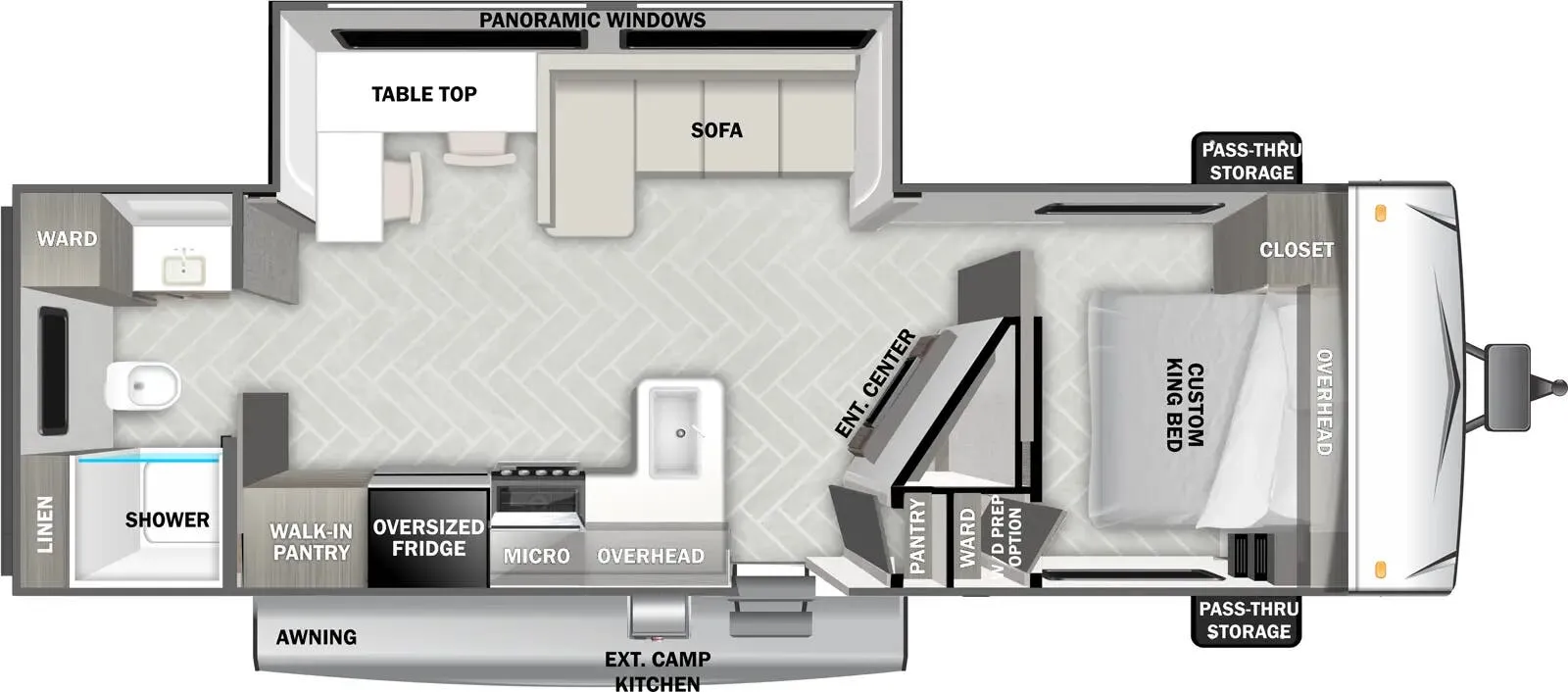 Forest River EVO T2620 floor plan