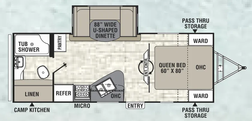 Coachmen Freedom Express Maple Leaf Edition 231 RBDSLE floor plan