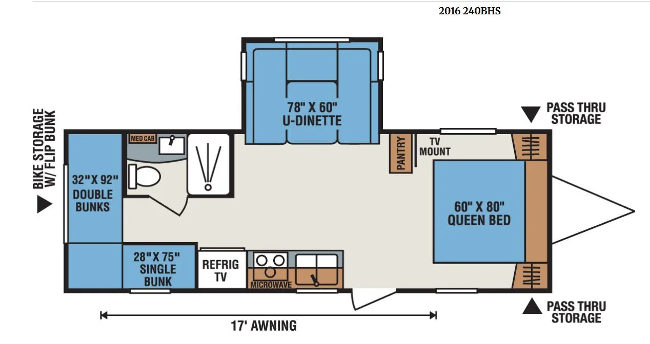 K-Z Spree 240BHS floor plan