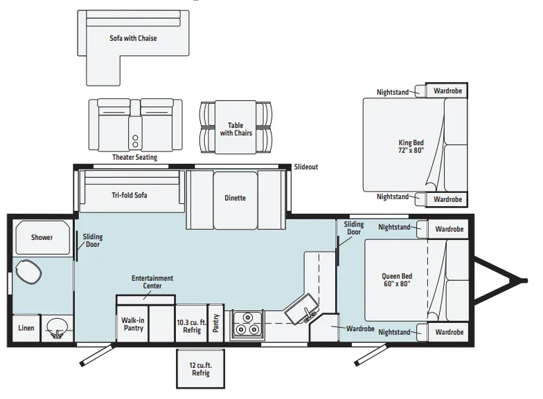 Winnebago Voyage V2831RB floor plan