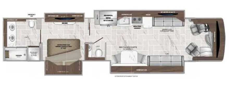American Coach American Tradition 42V floor plan