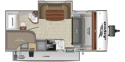2022 Jayco JAYFEATHER MICRO 199MBS floor plan