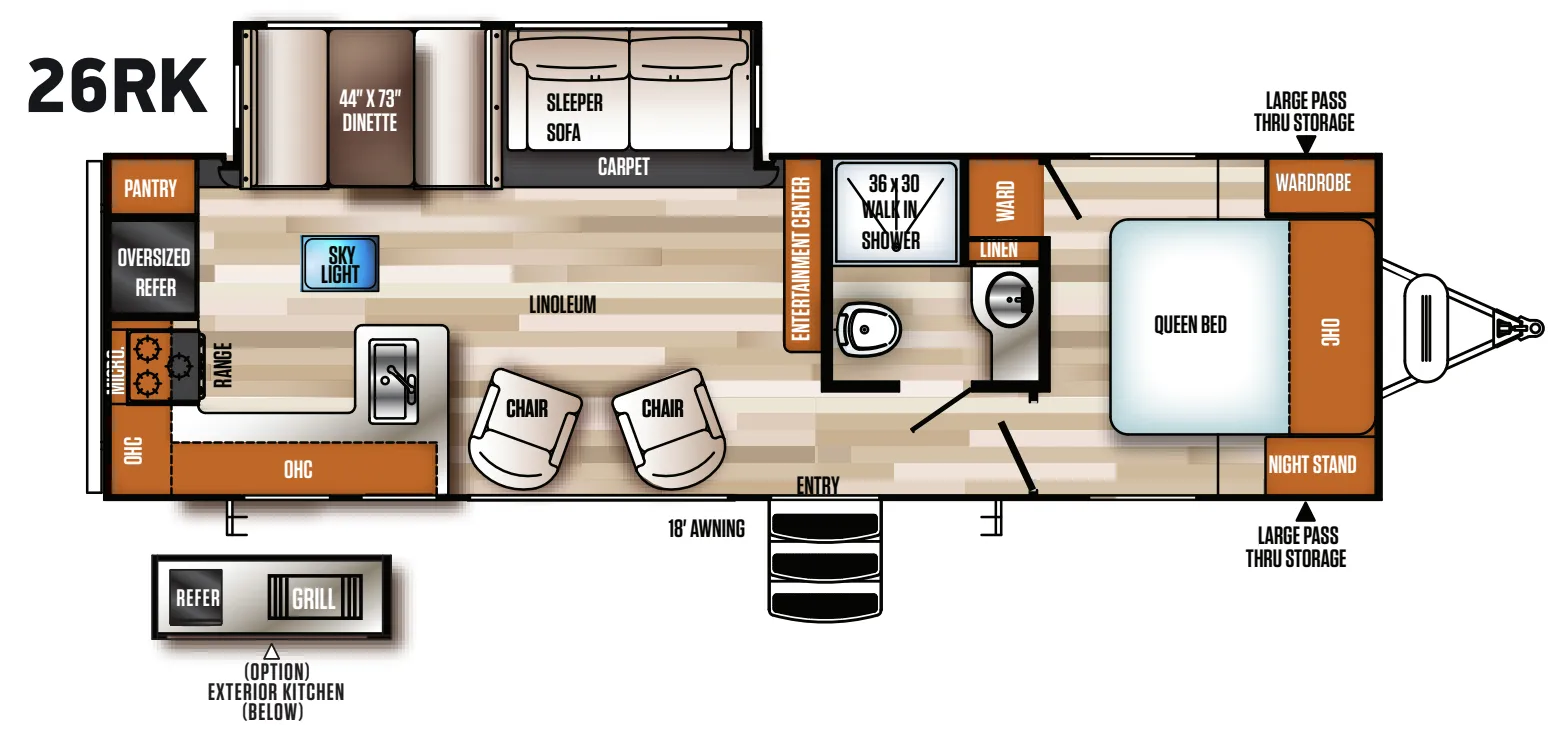 Forest River Vibe 26RK floor plan