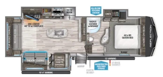 Grand Design Reflection 303RLS floor plan