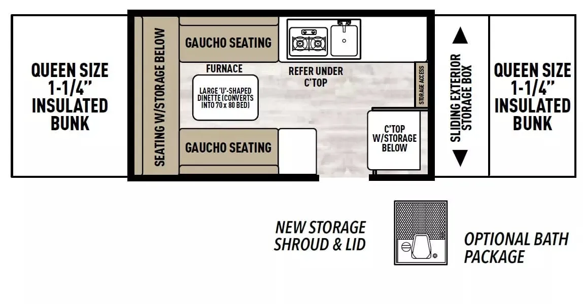 Coachmen Clipper 128LS floor plan