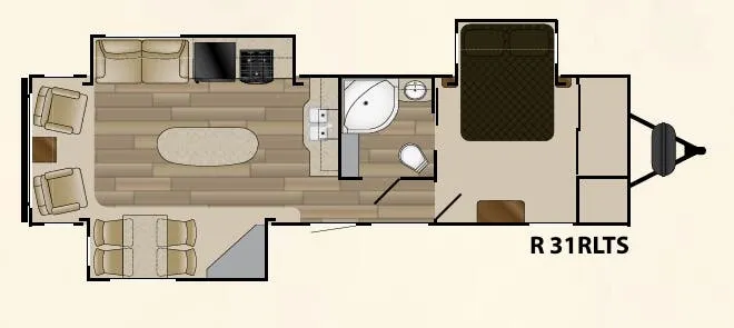 Cruiser RV Radiance Touring 31RLTS floor plan