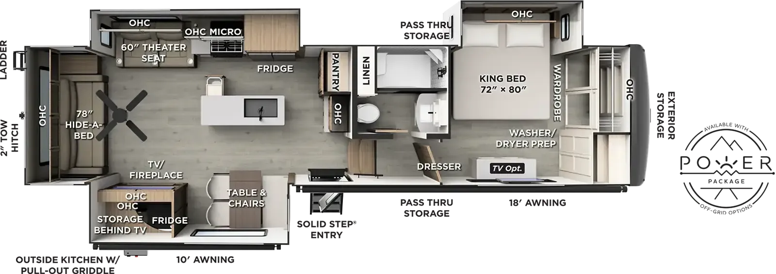 Forest River Flagstaff Classic F372RL floor plan