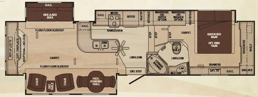 Carriage Cameo 37RESLS floor plan