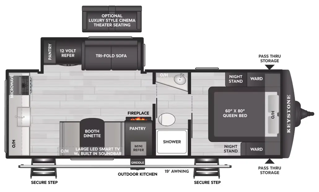 Keystone Passport SL Series 2450RKWE floor plan