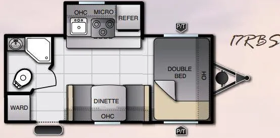 Pacific Coachworks Panther Mini 17RBS floor plan
