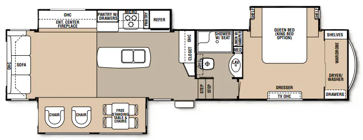 Forest River Cedar Creek 36CKTS floor plan