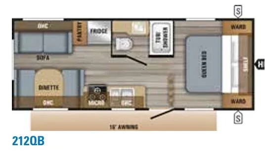 Jayco Jay Flight SLX 8 212QB floor plan