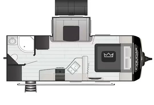 Keystone Cougar Half-Ton 22RBSWE floor plan