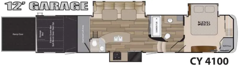 2016 Heartland Cyclone 4100 King floor plan