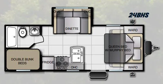 Pacific Coachworks Tango Xtralite 24BHS floor plan