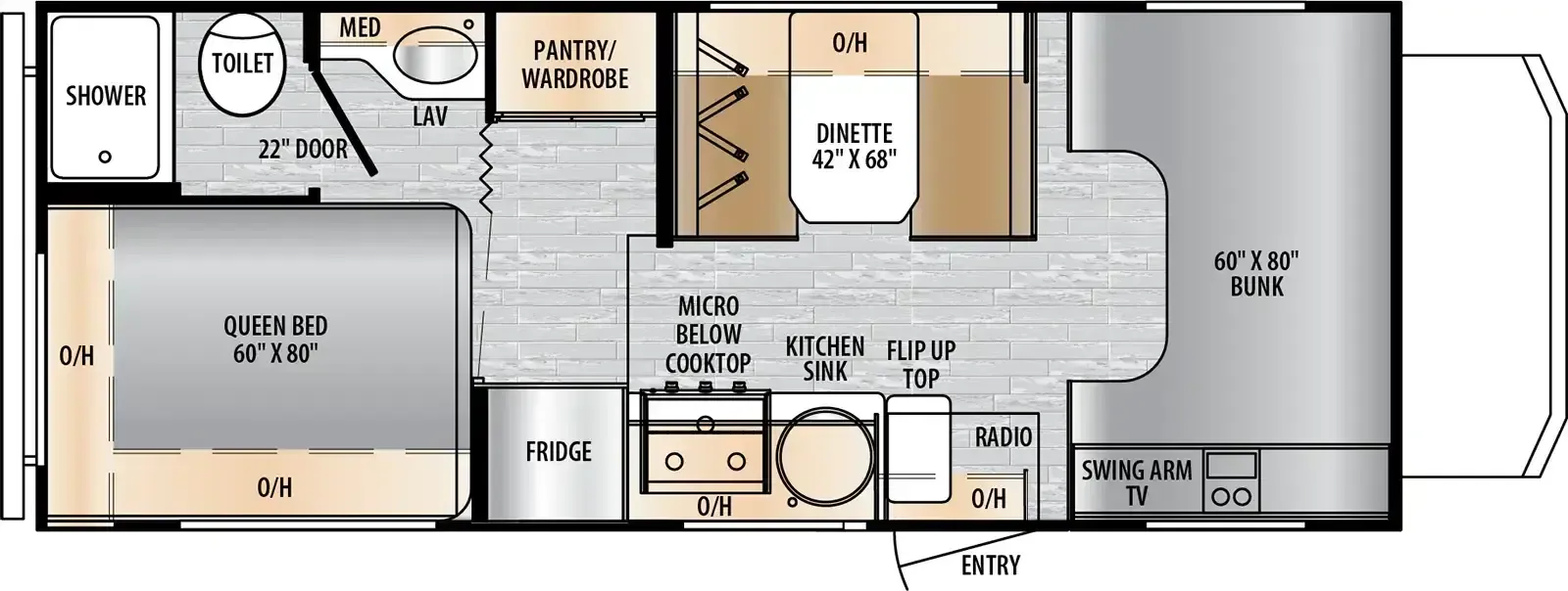 East to West Entrada 210NS floor plan