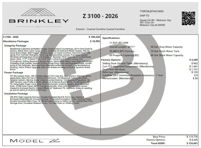 2026 Brinkley Model Z 3100 - Photo 3