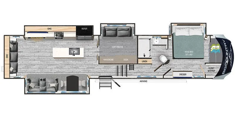 Heartland Big Country BC 3851 MO floor plan