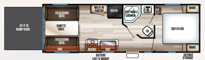 Forest River Cherokee Grey Wolf 22RR floor plan