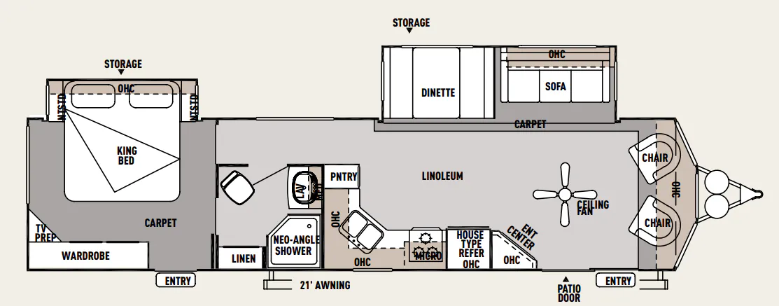 Forest River Wildwood DLX 353FLFB floor plan
