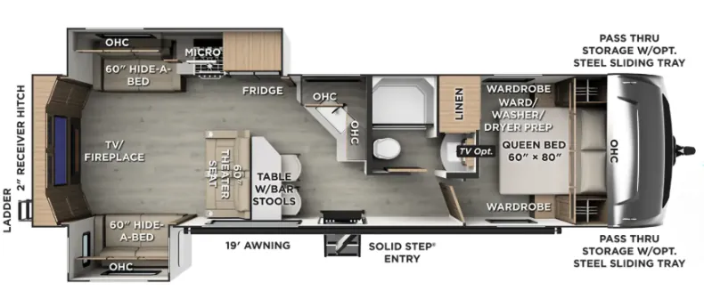 Forest River Flagstaff Super Lite 29FBRL floor plan