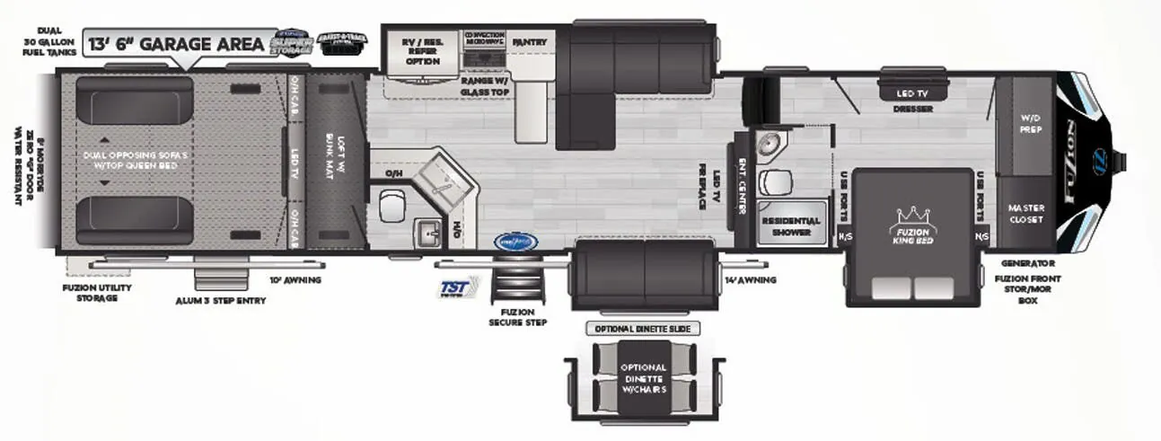 Keystone Fuzion 429 floor plan