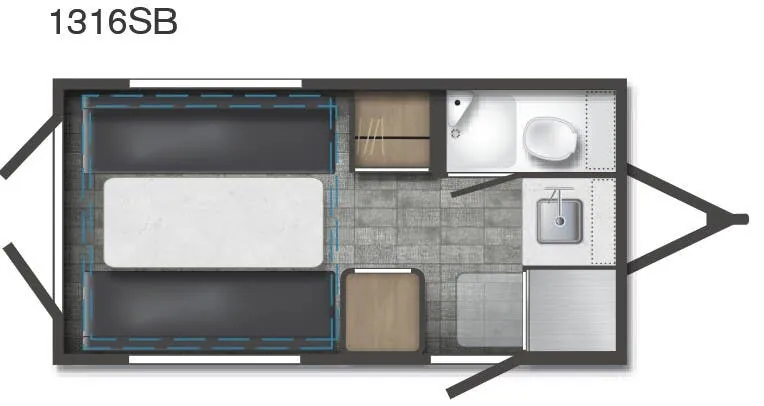 Winnebago HIKE 100 FLX 1316SB floor plan