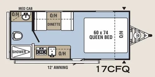 Coachmen Clipper Cadet 17CFQ floor plan