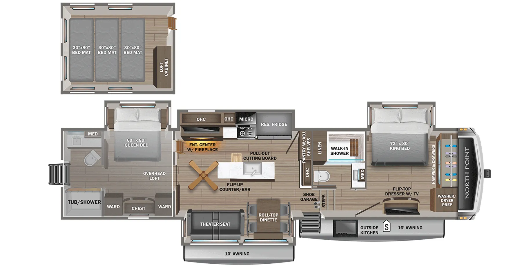 Jayco North Point 390CKDS floor plan