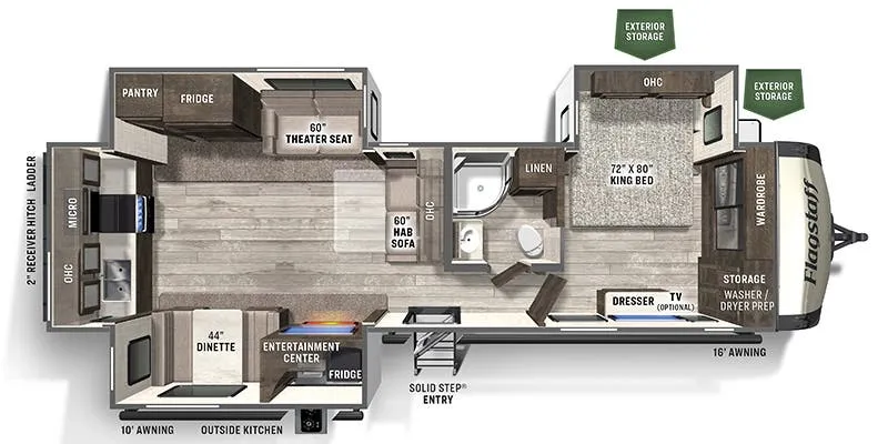 2022 Forest River Flagstaff Classic 832RKSB - Floor plan