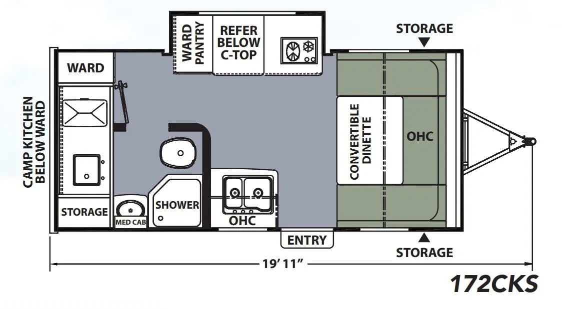 Coachmen Apex Nano 172CKS floor plan