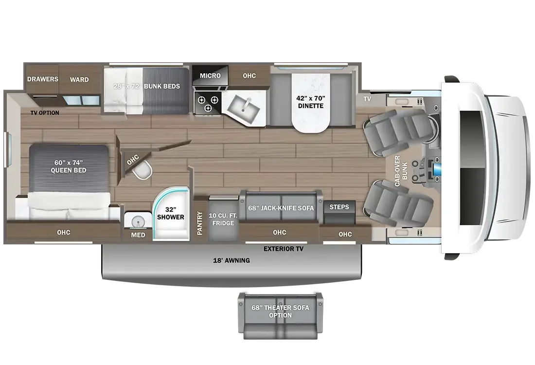 Entegra Coach Odyssey 31F floor plan