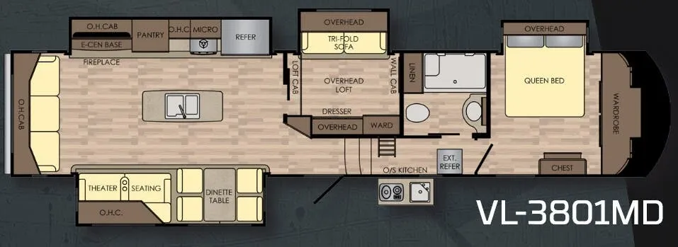 CrossRoads Volante 3801MD floor plan