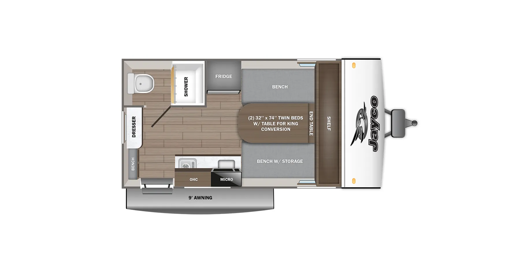 Jayco Jay Feather Air SL 15TBSL floor plan