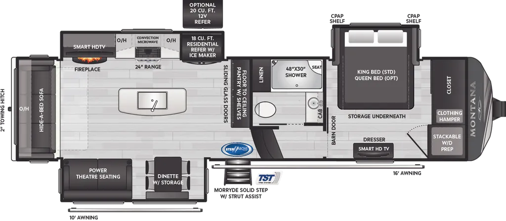 2024 Keystone Montana 3123RL floor plan