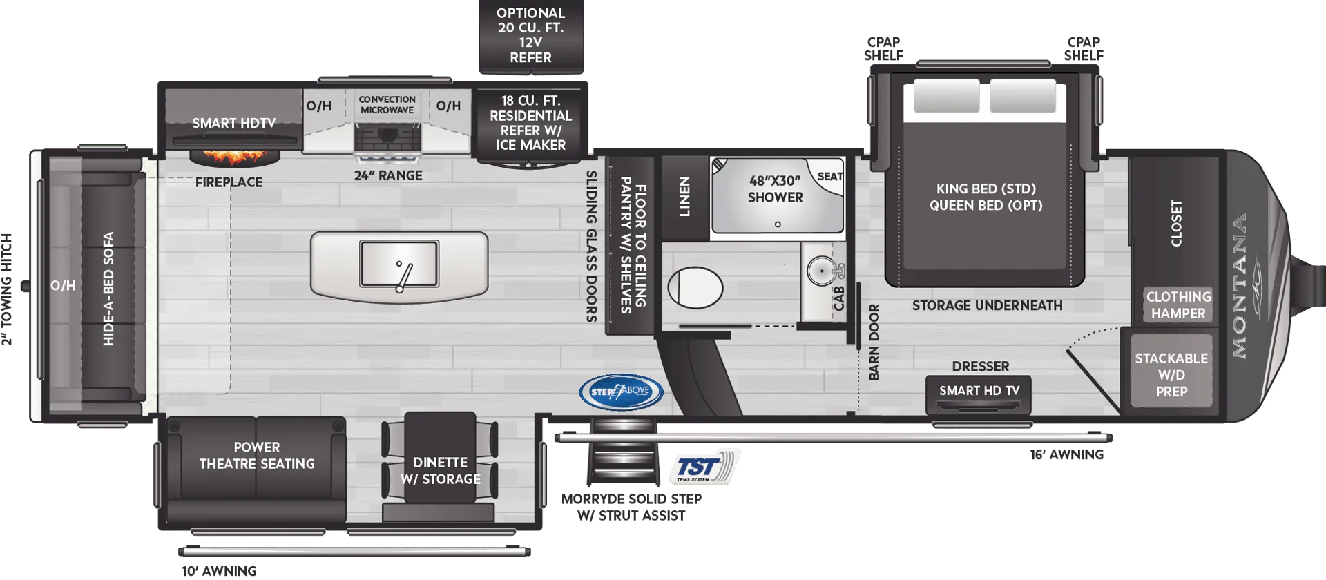 2024 Keystone Montana 3123RL - Floor plan