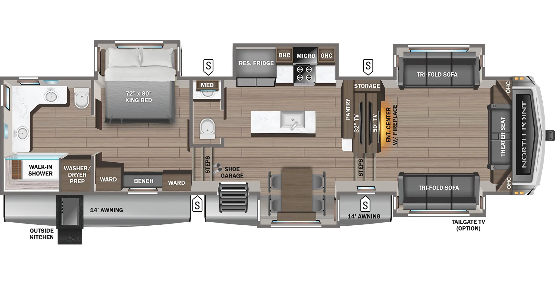 2024 Jayco North Point 382FLRB - Floor plan