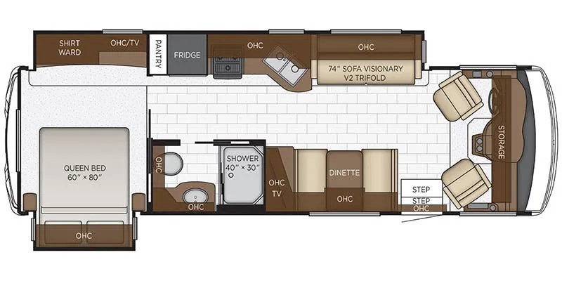 2020 Newmar Bay Star Sport 3014 - Floor plan