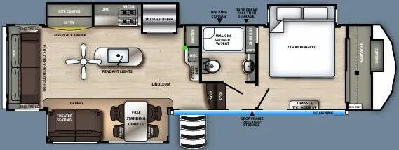 Forest River Sandpiper 321RL floor plan