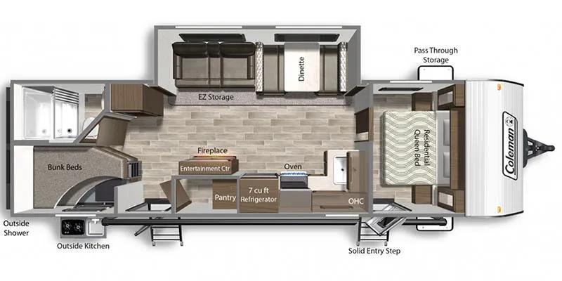 Dutchmen Coleman Lantern 285BHWE floor plan