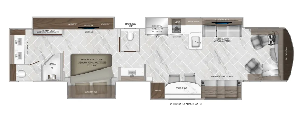 American Coach American Dream 45P floor plan