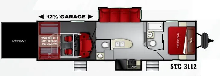 Cruiser RV Stryker STG 3112 floor plan
