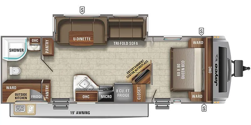 2015 Jayco White Hawk 27RB floor plan