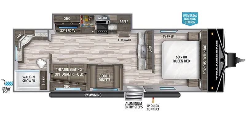 2024 Grand Design Transcend Xplor 260RB - Floor plan