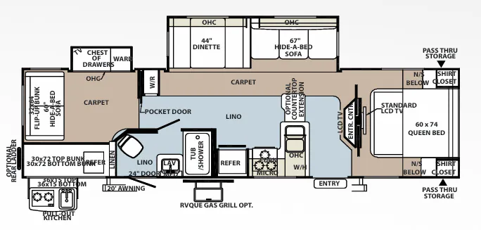 Forest River Rockwood Signature Ultra Lite 8311SS floor plan