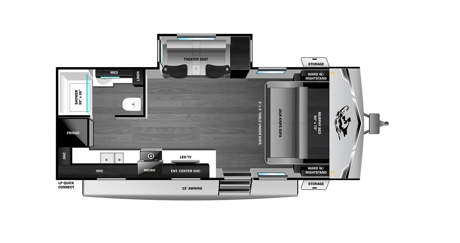 2026 Highland Ridge RV Range Lite 200MLM - Floor plan